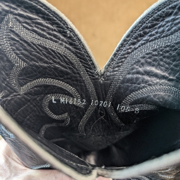 Larry Mahan boots men's size 10.5B Exotic Genuine Full Quill Ostrich black leath - Picture 11 of 14